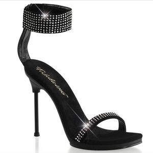 Fabulicious By Pleaser Chic-40 ankle strap stiletto sandal NEW Size 7
